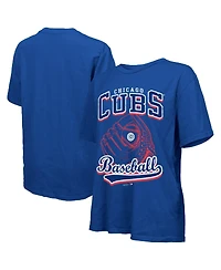 Majestic Women's Royal Chicago Cubs Oversized First Base T-Shirt