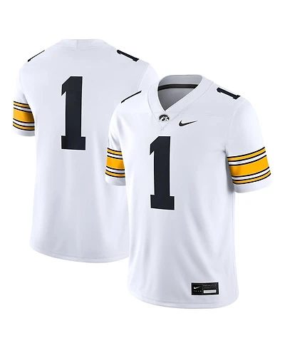 Nike Men's 1 White Iowa Hawkeyes Game Jersey