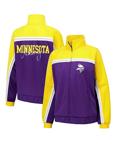 G-iii 4Her by Carl Banks Women's Purple Minnesota Vikings Post Game Full-Zip Track Jacket