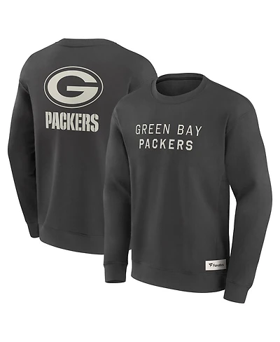 Fanatics Men's Charcoal Green Bay Packers Elements Future Ground Lettering Pullover Sweatshirt