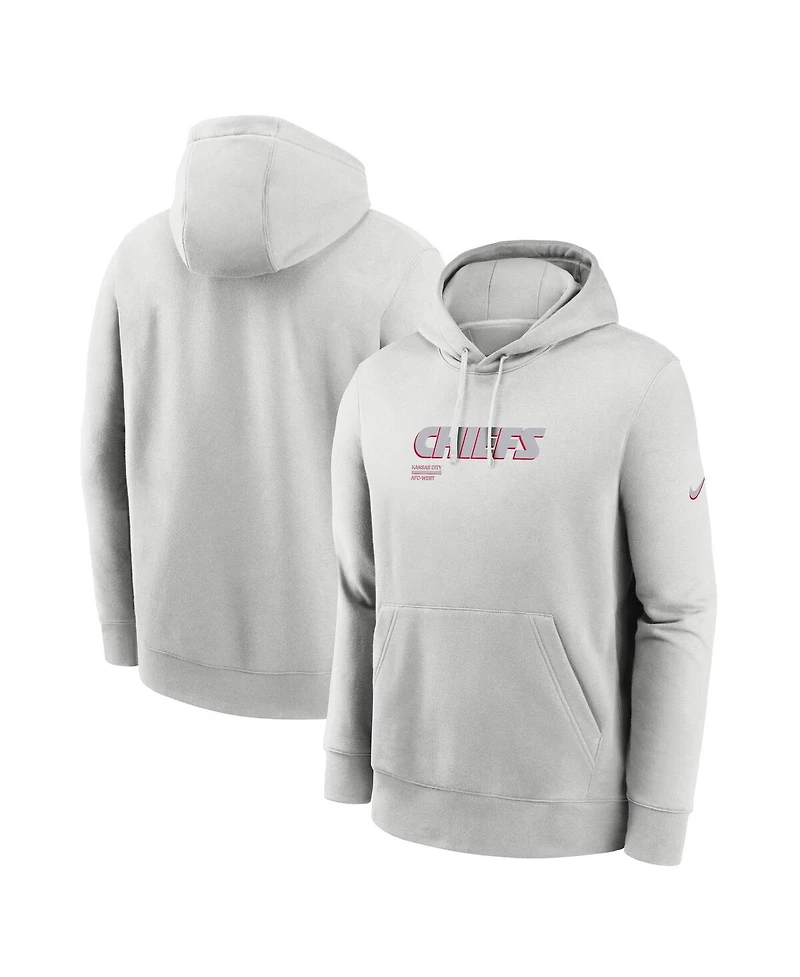 Nike Men's Gray Kansas City Chiefs Edge Pack French Terry Club Pullover Hoodie
