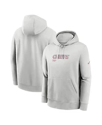 Nike Men's Gray Kansas City Chiefs Edge Pack French Terry Club Pullover Hoodie