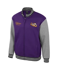 Colosseum Men's Purple Lsu Tigers Ambi-Turner Full-Zip Varsity Jacket