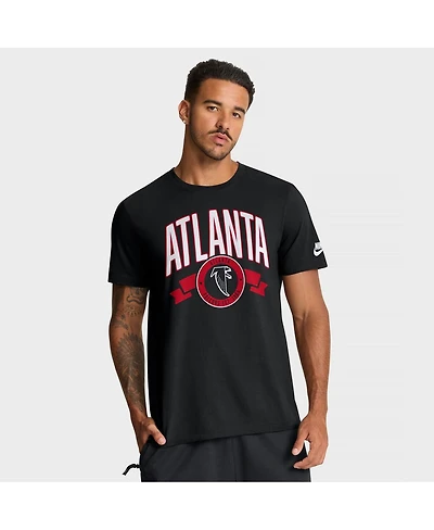 Nike Men's Black Atlanta Falcons Rewind Front and Back Hit Essential T-Shirt