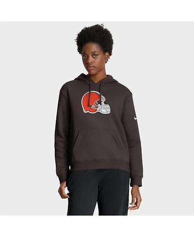 Nike Women's Brown Cleveland Browns Club Fleece Pullover Hoodie