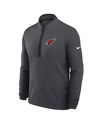 Nike Men's Anthracite Arizona Cardinals Lightweight Victory Dri-fit Half-Zip Pullover Hoodie