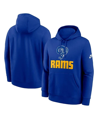 Nike Men's Royal Los Angeles Rams Best Season Rewind Club Pullover Hoodie