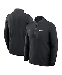 Nike Men's Black New York Jets Lightweight Victory Dri-fit Half-Zip Pullover Hoodie