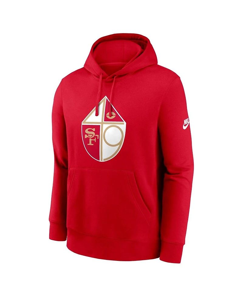 Nike Men's Scarlet San Francisco 49ers Club Fleece Pullover Hoodie