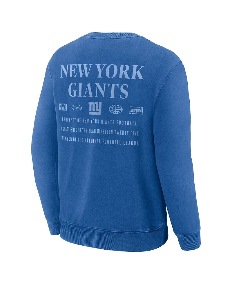 Fanatics Men's Royal New York Giants Deep Route Pullover Sweatshirt