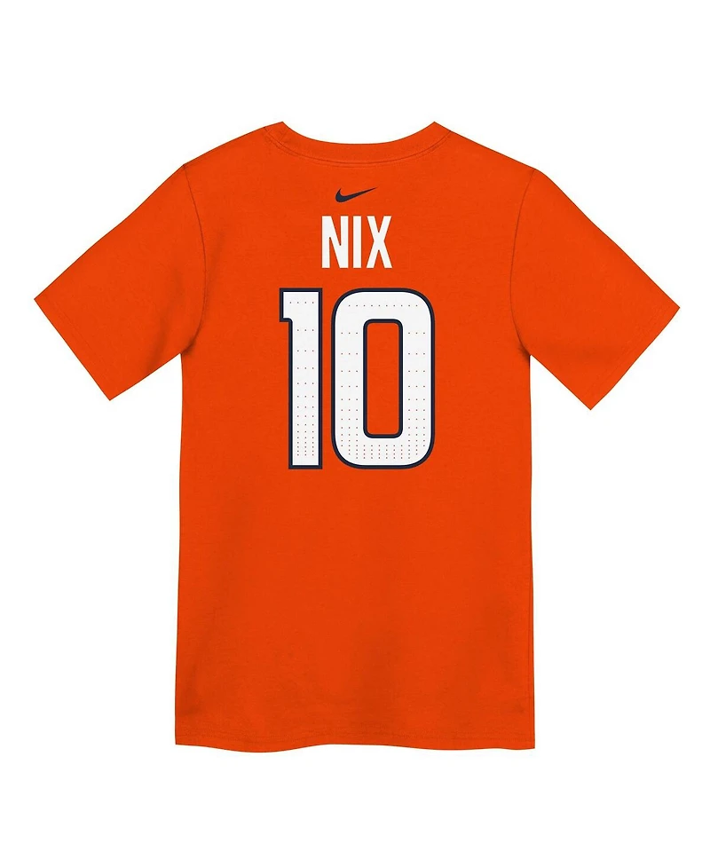 Nike Preschool Bo Nix Orange Denver Broncos Player Name Number T-Shirt
