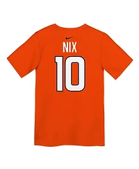 Nike Preschool Bo Nix Orange Denver Broncos Player Name Number T-Shirt