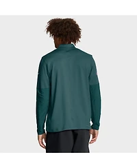 Nike Men's Green Philadelphia Eagles Sideline Dri-fit Half-Zip Pullover Hoodie