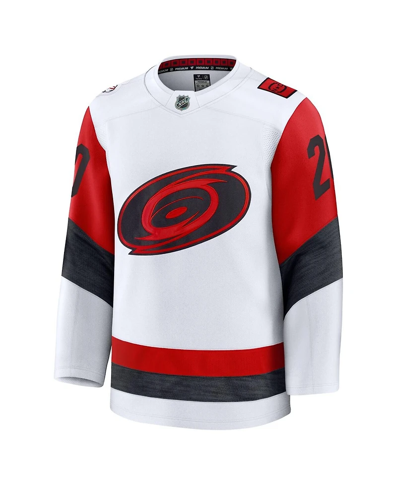 Fanatics Men's Sebastian Aho White Carolina Hurricanes Away Premium Jersey