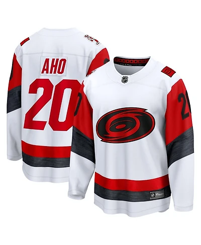 Fanatics Men's Sebastian Aho White Carolina Hurricanes Away Breakaway Jersey