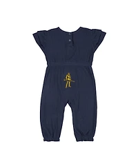 Colosseum Baby Boys and Girls Navy Illinois Fighting Illini Beautopia Waffle Knit Romper