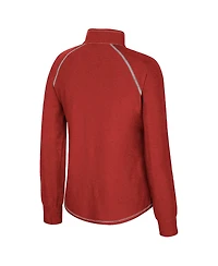 Colosseum Women's Crimson Alabama Crimson Tide Bikram Raglan Quarter-Zip Sweatshirt
