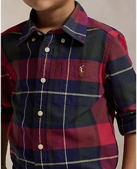 Polo Ralph Lauren Boys 2-7 Plaid Oxford Shirt
