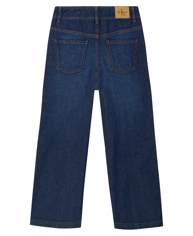Calvin Klein Girls 7-16 Wide-Leg Denim Jeans
