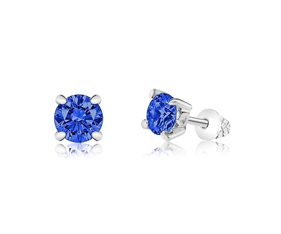 Chanteur/Girl/September Crystal White Gold Palladium Plating Screwstud Earring