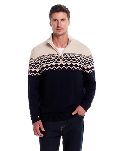 Weatherproof Vintage Men's Icelandic Quarter Zip Sweater