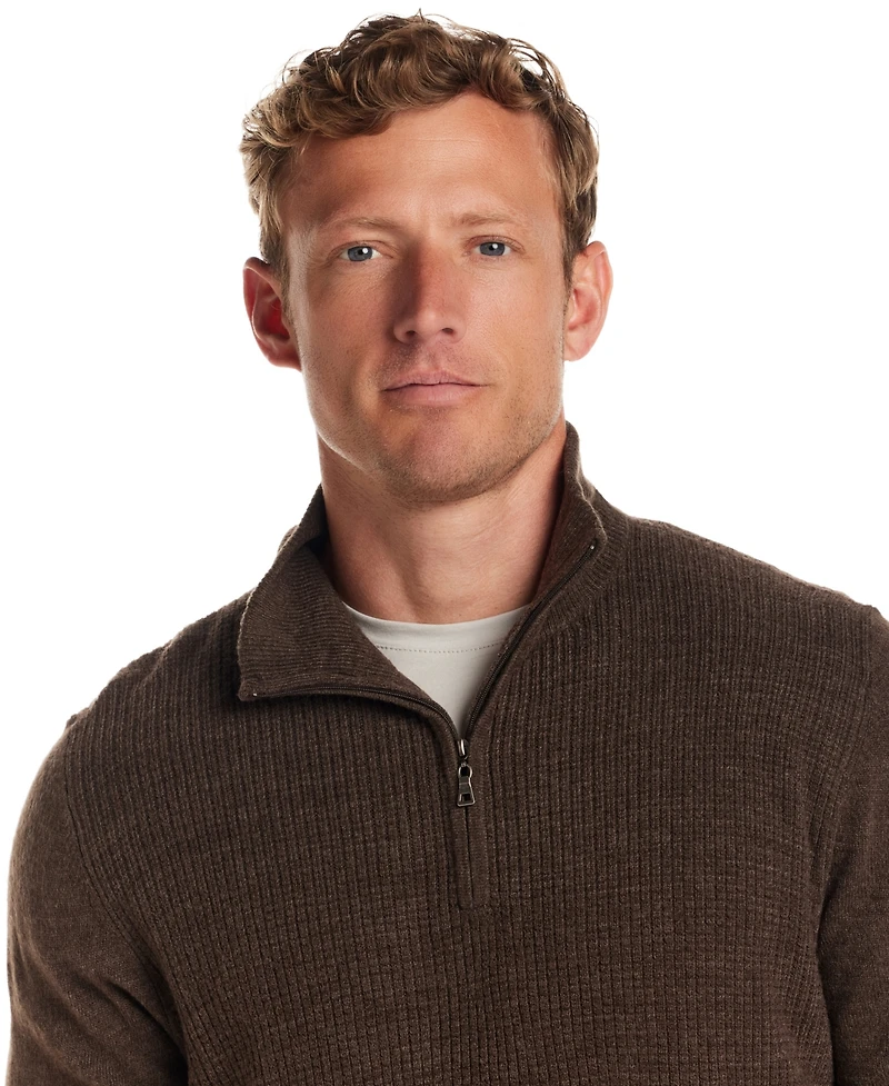 Weatherproof Vintage Men's Textured Quarter-Zip Sweater