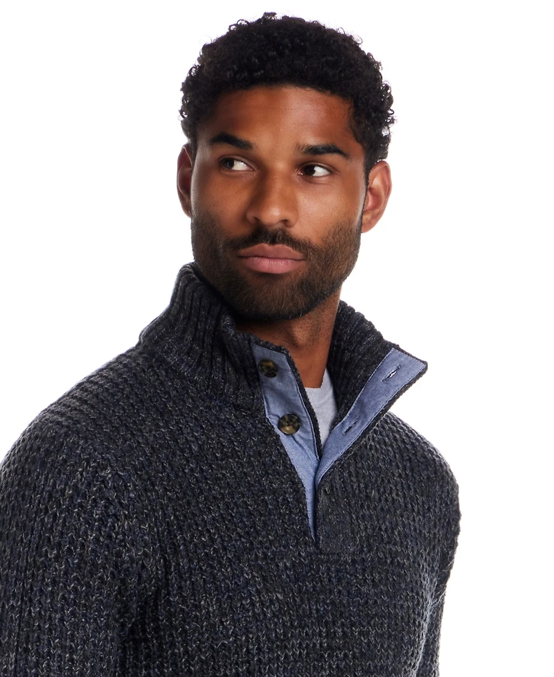 Weatherproof Vintage Men's Textured Mock Neck Sweater