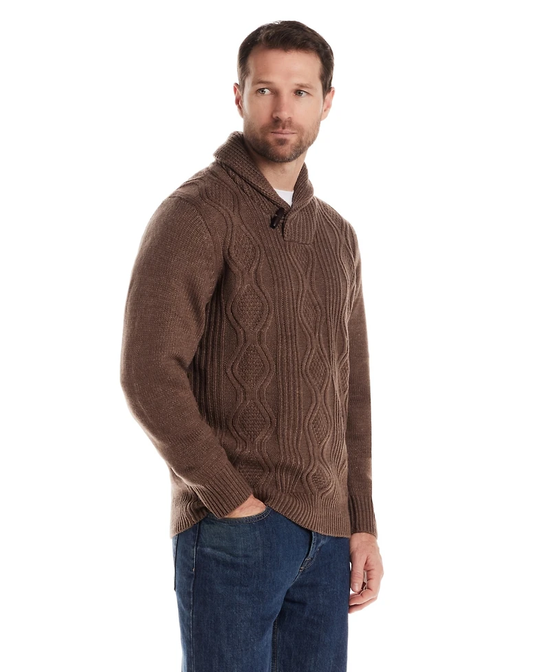 Weatherproof Vintage Men's Shawl Collar Sweater