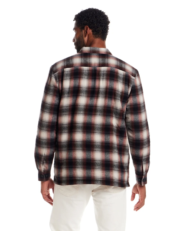 Weatherproof Vintage Men's Sherpa-Lined Flannel Shirt Jacket