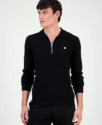 Hugo Boss Men's Sastoro Long-Sleeve Quarter-Zip Textured Sweater