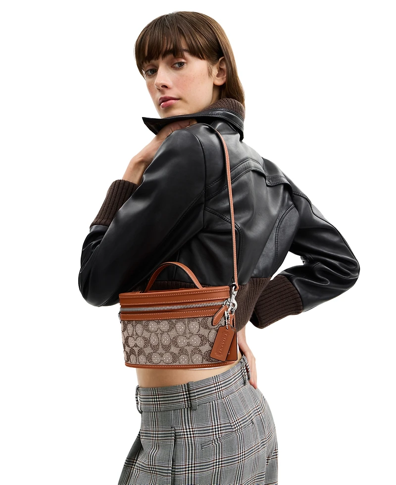 Coach Originals Crystal Signature Jacquard Trail Handbag