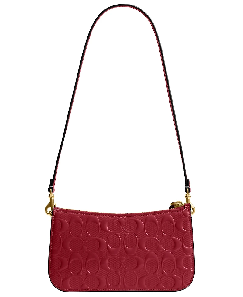 Coach Penn Signature Patent Leather Shoulder Bag