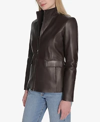 Cole Haan Women's Zip-Front Leather Jacket