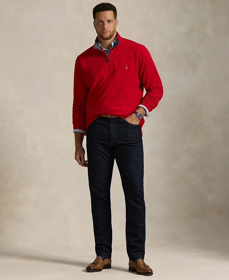 Polo Ralph Lauren Men's Big & Tall Estate-Rib Quarter-Zip Pullover Sweater