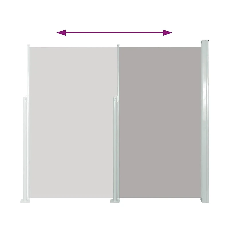 vidaXL Side Awning Grey