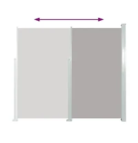 vidaXL Side Awning Grey