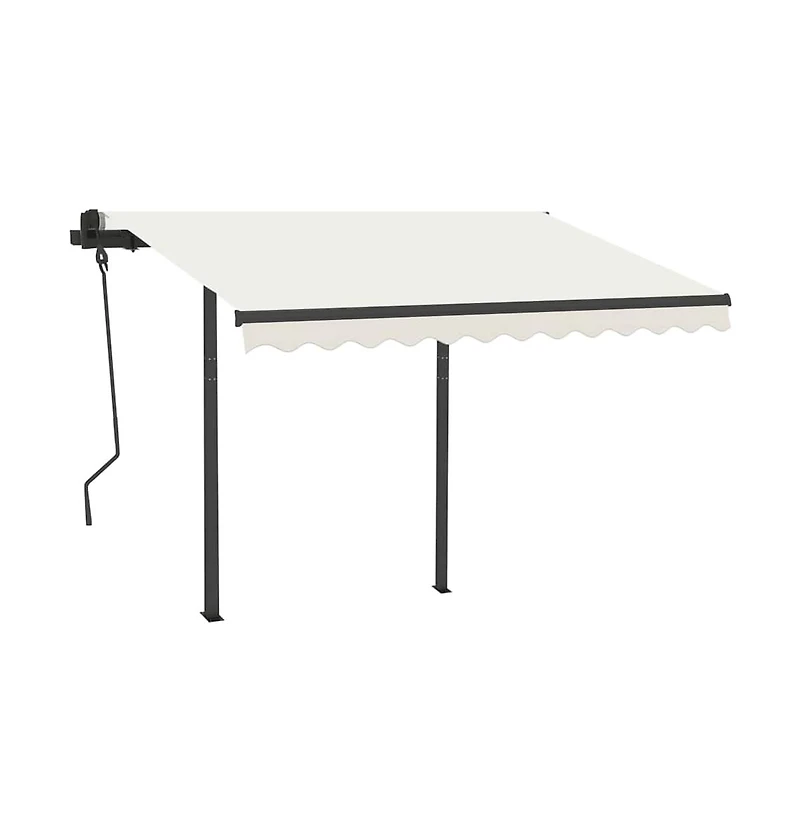 Awning Post Set Anthracite Iron 118.1x96.5 in