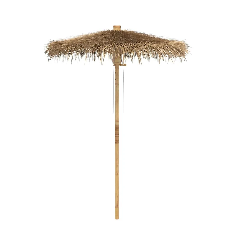 vidaXL Tiki Umbrella Natural Bamboo, Banana Leaf 59.1 in diameter