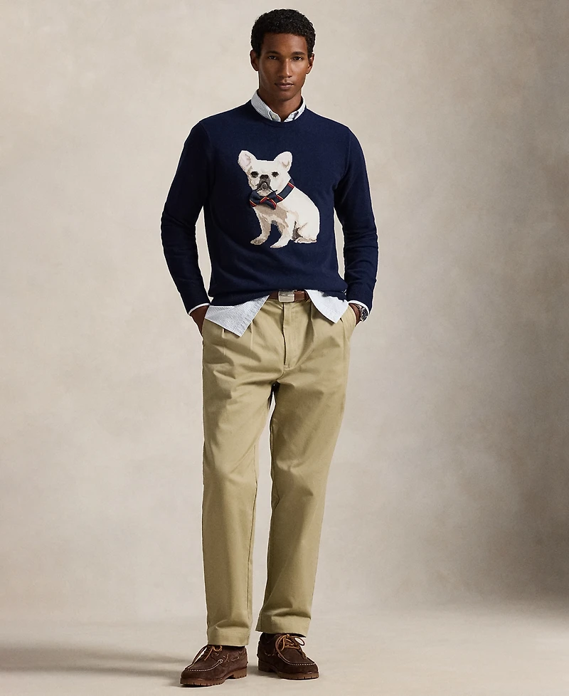 Polo Ralph Lauren Men's Dog-Intarsia Cashmere Sweater