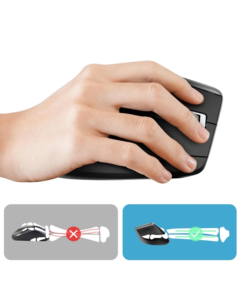 Delton G20 Wireless Ergonomic Keyboard & Optical Vertical Mouse Set (DKMKITERG20-wb)