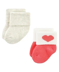 Luvable Friends Baby Girls Cotton Terry Socks Bundle