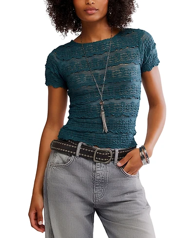 Free People Women's Angelina Lace T-Shirt