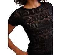 Free People Women's Angelina Lace T-Shirt