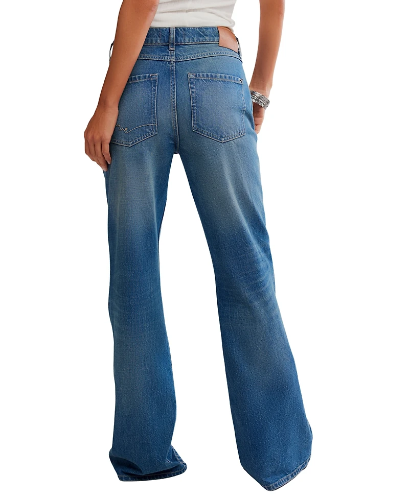 Free People Women's West Coast Relaxed Straight Fit Jeans