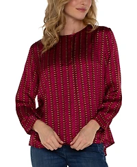 Liverpool Los Angeles Women's Long Sleeves Popover Top
