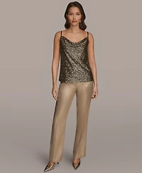 Donna Karan New York Women's Metallic Sequin Camisole Top