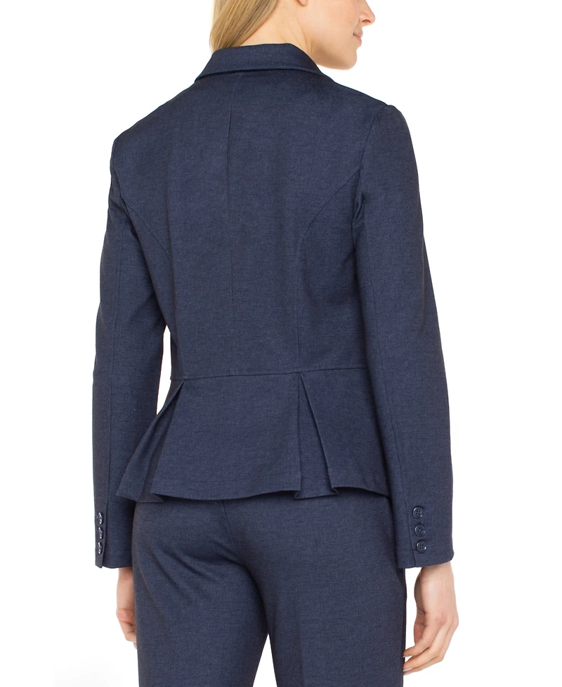 Liverpool Los Angeles Women's Notch Collar Peplum Blazer