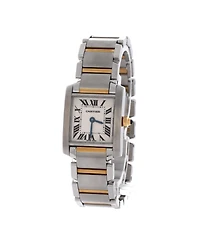 Pre-Owned Cartier Tank Francaise Quartz Watch in Stainless Steel and Gold 20mm