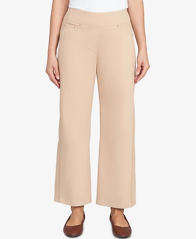 Ruby Rd. Petite Embroidered Stretch Pull-On Pants