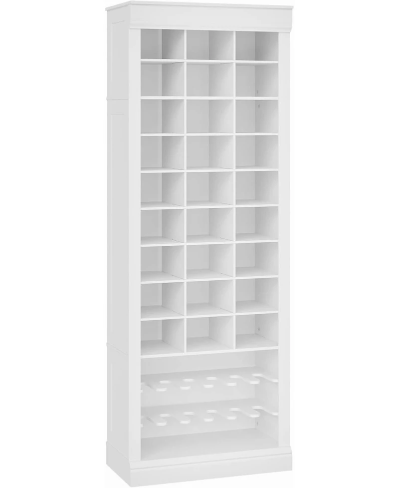 Shoe Cabinet, 10-Tier Entryway Storage Cabinet with 27 Cubbies and Tall Boots Storage, Freestanding Tall Shoe Organizer Racks for Entryway, White